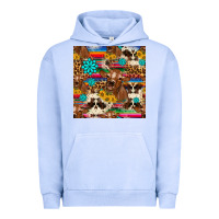 Pigment Grape Ice western sunflower bucket cow seamless pattern Urban Hoodie - HRA Design Shop