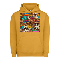 Pigment Peanut Butter western sunflower bucket cow seamless pattern Urban Hoodie - HRA Design Shop