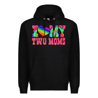 Black i love my two moms Premium Hoodie - HRA Design Shop