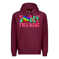 Burgundy i love my two moms Premium Hoodie - HRA Design Shop