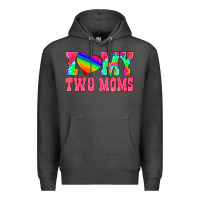 Charcoal Heather i love my two moms Premium Hoodie - HRA Design Shop