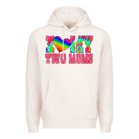 Pale Pink i love my two moms Premium Hoodie - HRA Design Shop