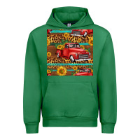 Emerald western farm truck seamless pattern Urban Hoodie - HRA Design Shop