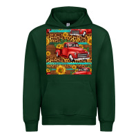 Forest Green western farm truck seamless pattern Urban Hoodie - HRA Design Shop