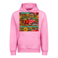 Fuchsia Pink western farm truck seamless pattern Urban Hoodie - HRA Design Shop