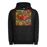 Pigment Black western farm truck seamless pattern Urban Hoodie - HRA Design Shop