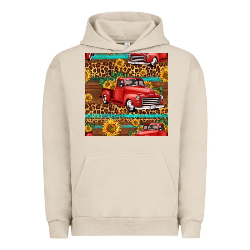 Western Farm Truck Seamless Pattern Urban Hoodie by HRA Design Shop | Teevron