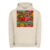 Pigment French Oak western farm truck seamless pattern Urban Hoodie - HRA Design Shop