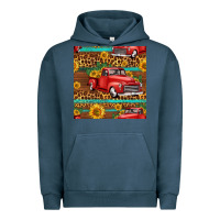 Pigment Midnight Navy western farm truck seamless pattern Urban Hoodie - HRA Design Shop