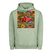 Pigment Oil Green western farm truck seamless pattern Urban Hoodie - HRA Design Shop