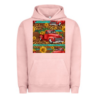 Pigment Salmon western farm truck seamless pattern Urban Hoodie - HRA Design Shop