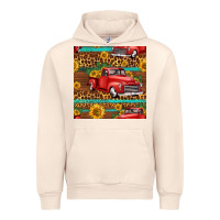 Sandshell western farm truck seamless pattern Urban Hoodie - HRA Design Shop