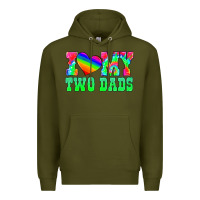 Army Green i love my two dads Premium Hoodie - HRA Design Shop