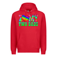 Red i love my two dads Premium Hoodie - HRA Design Shop