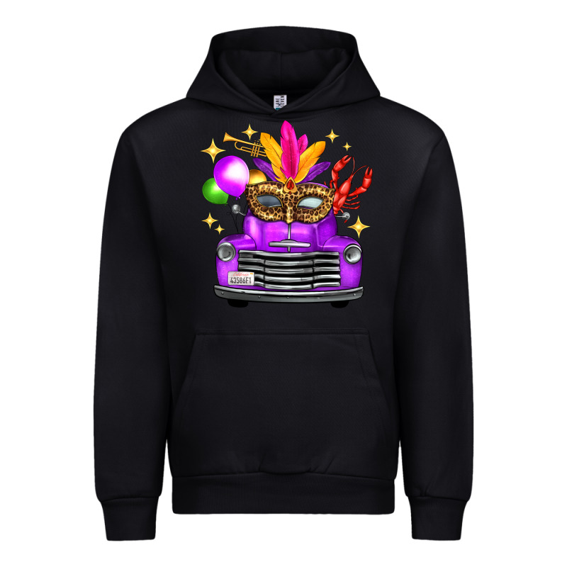 Mardi Gras Truck Leopard Mask Urban Hoodie by FaDigitalArtStudio | Teevron