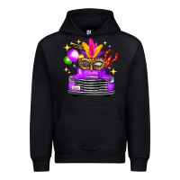 Black mardi gras truck leopard mask Urban Hoodie - FaDigitalArtStudio