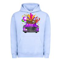 Pigment Grape Ice mardi gras truck leopard mask Urban Hoodie - FaDigitalArtStudio