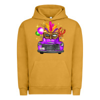 Pigment Peanut Butter mardi gras truck leopard mask Urban Hoodie - FaDigitalArtStudio