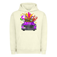 Pigment Pistachio mardi gras truck leopard mask Urban Hoodie - FaDigitalArtStudio