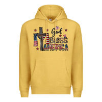 Antique Gold god bless america Premium Hoodie - CowhideDigitalArt