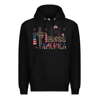 Black god bless america Premium Hoodie - CowhideDigitalArt