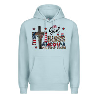 Blue Mist god bless america Premium Hoodie - CowhideDigitalArt