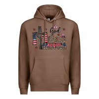 Chestnut god bless america Premium Hoodie - CowhideDigitalArt