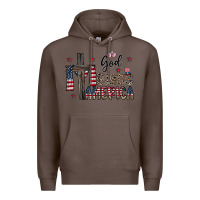 Coffee god bless america Premium Hoodie - CowhideDigitalArt