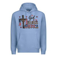 Colony Blue god bless america Premium Hoodie - CowhideDigitalArt