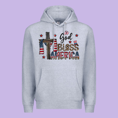 God Bless America Premium Hoodie Designed By Cowhidedigitalart