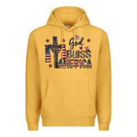 Mustard god bless america Premium Hoodie - CowhideDigitalArt