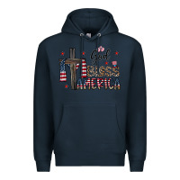 Navy god bless america Premium Hoodie - CowhideDigitalArt