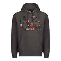 Smoke god bless america Premium Hoodie - CowhideDigitalArt