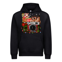 Black Christmas Santa Vintage Camera Urban Hoodie - FaDigitalArtStudio