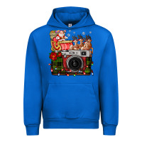Cobalt Christmas Santa Vintage Camera Urban Hoodie - FaDigitalArtStudio