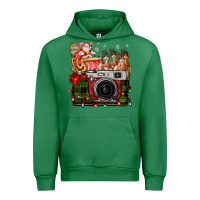 Emerald Christmas Santa Vintage Camera Urban Hoodie - FaDigitalArtStudio