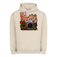 Pigment French Oak Christmas Santa Vintage Camera Urban Hoodie - FaDigitalArtStudio
