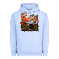 Pigment Grape Ice Christmas Santa Vintage Camera Urban Hoodie - FaDigitalArtStudio