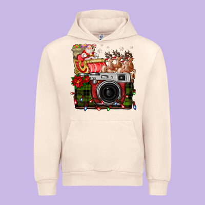 Christmas Santa Vintage Camera Urban Hoodie Designed By Fadigitalartstudio
