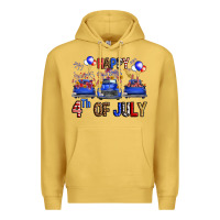 Antique Gold western hello fourth of july trucks Premium Hoodie - FaDigitalArtStudio