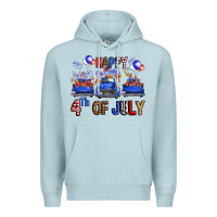 Blue Mist western hello fourth of july trucks Premium Hoodie - FaDigitalArtStudio