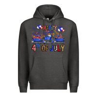 Charcoal Heather western hello fourth of july trucks Premium Hoodie - FaDigitalArtStudio