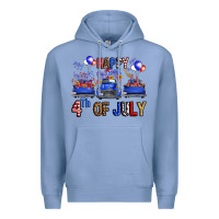 Colony Blue western hello fourth of july trucks Premium Hoodie - FaDigitalArtStudio