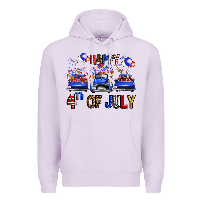 Western Hello Fourth Of July Trucks Premium Hoodie by FaDigitalArtStudio | Teevron