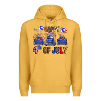 Mustard western hello fourth of july trucks Premium Hoodie - FaDigitalArtStudio