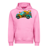 Farm Truck With Sunflower Urban Hoodie | Teevron
