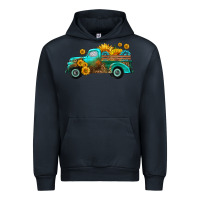 Navy farm truck with sunflower Urban Hoodie - HRA Design Shop