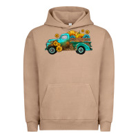 Pigment Burro farm truck with sunflower Urban Hoodie - HRA Design Shop