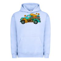 Pigment Grape Ice farm truck with sunflower Urban Hoodie - HRA Design Shop