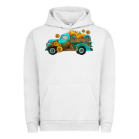 Pigment Lunar Rock farm truck with sunflower Urban Hoodie - HRA Design Shop